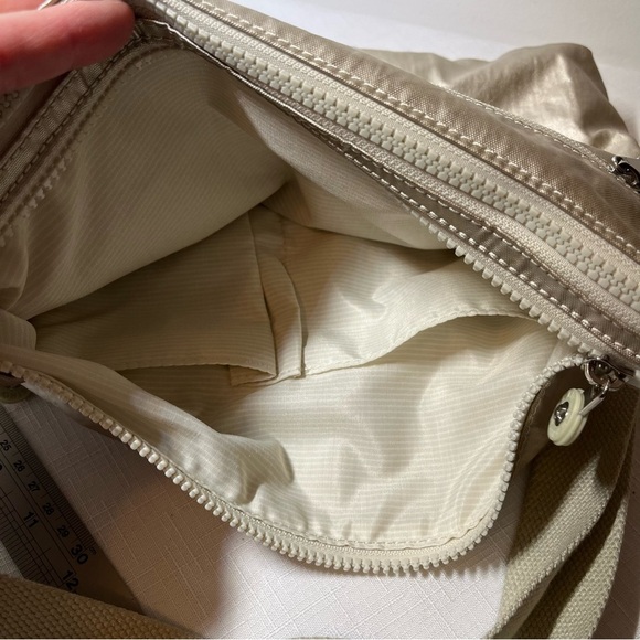 Kipling Live Light Metallic Beige Crossbody Bag - Picture 6 of 9